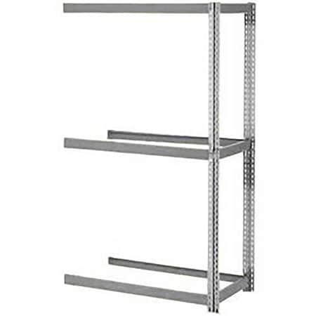 Global Industrial Expandable Add-On Rack 36x24x84, 3 Levels No Deck 1500lb Cap Per Level, GRY B2297258